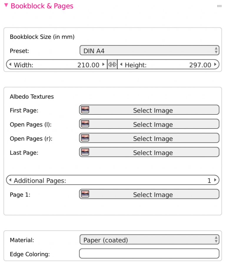 Mockascene – Digital Book Prototyping with Blender3D